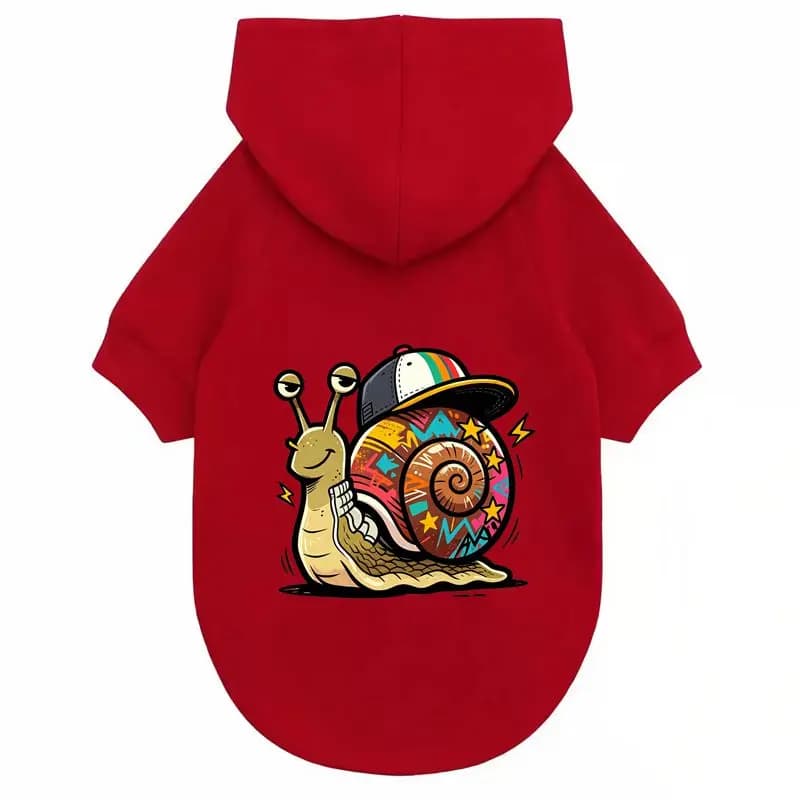 Cute Snail Print Dog Hoodie, Fashion Pet Apparel, Spring Summer
