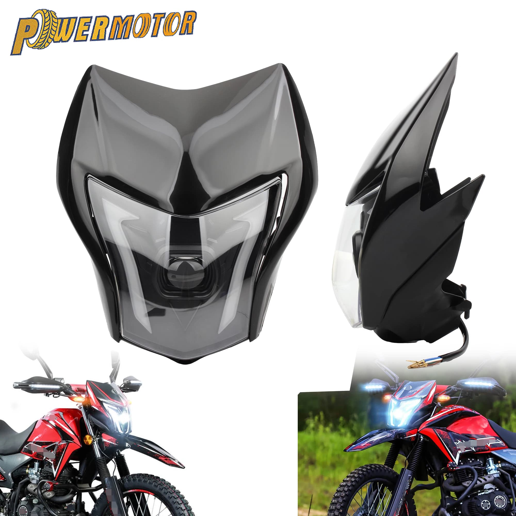 Per Vento CROSSMAX 250 Moto HA CONDOTTO LA Piastra Del Faro Hi/Lo Fascio di Luce Diurna Enduro Motocross Accessori di Modifica