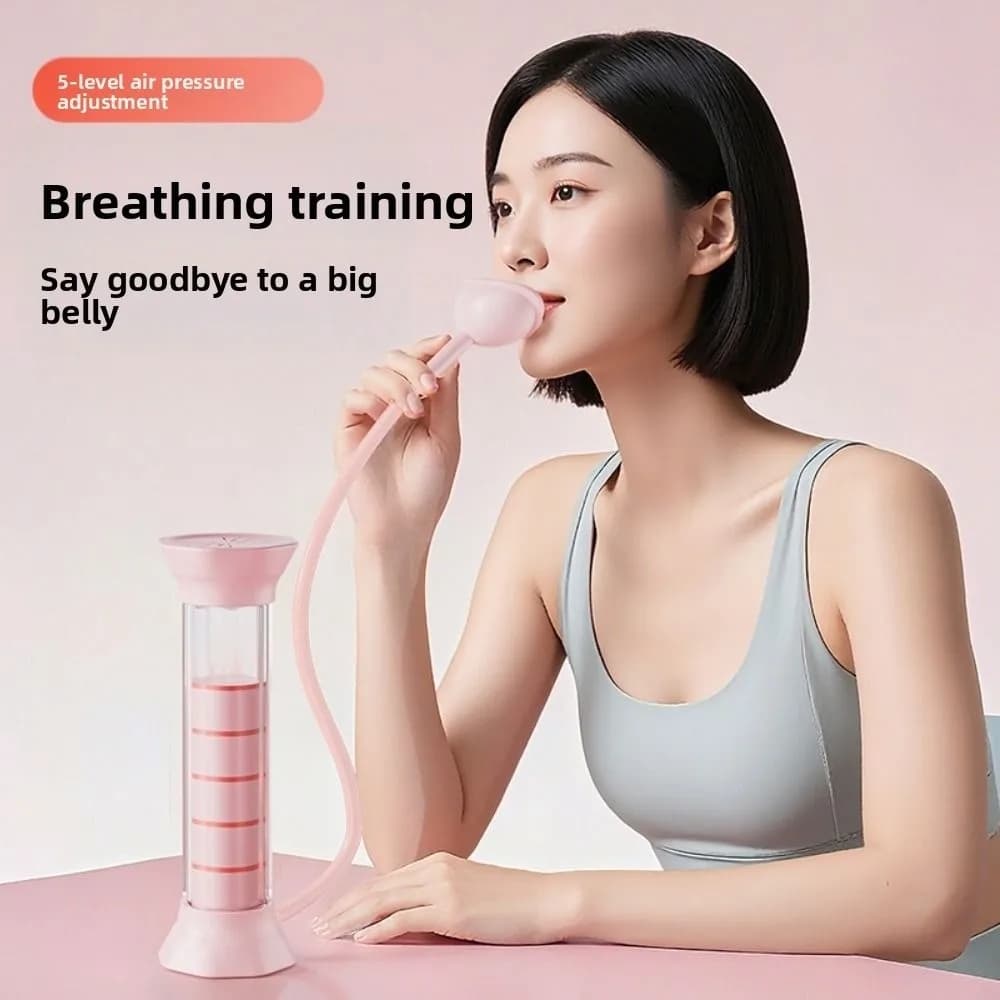 Adjustable Resistance Breathing Dumbbell Trainer Ergonomic Design Practical Lung Capacity Expander With Counter Deep Breathing