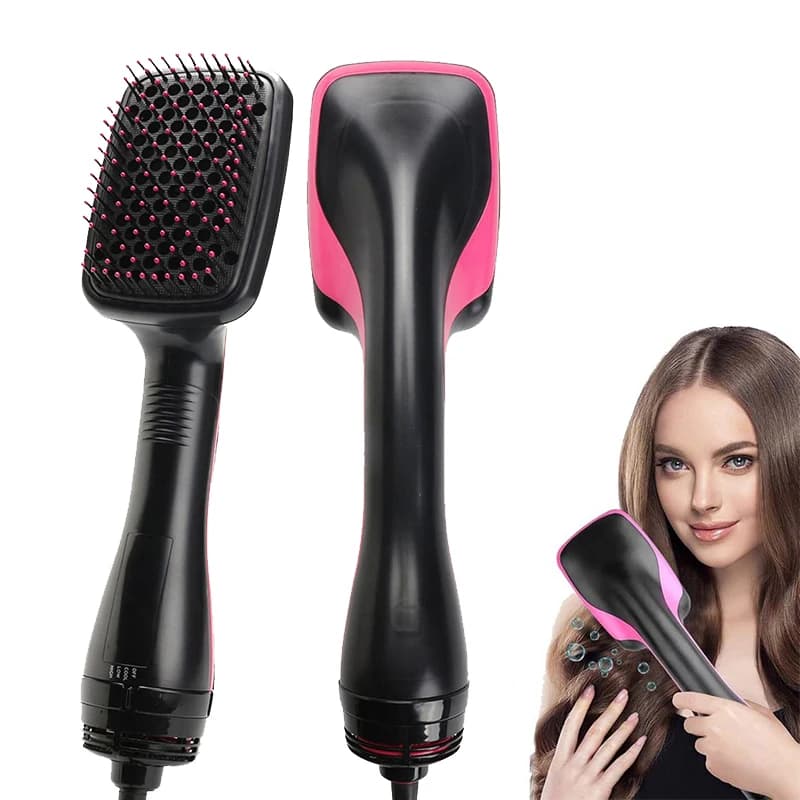 Spazzola ad Aria Calda Multifunzione per Styling e Lisciatura dei Capelli, Ferro Arricciacapelli in Ceramica ad Alta Potenza, Pettine Elettrico ad Aria Calda per Uso Domestico