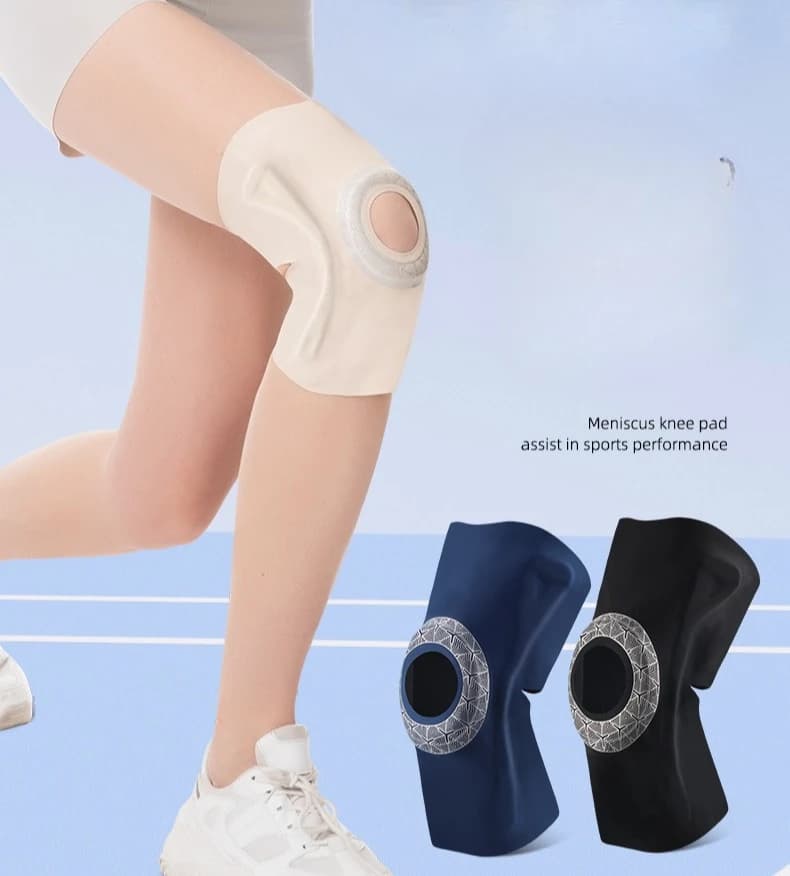 1 pezzo di ginocchiere sottili per il dolore al ginocchio, tutore per le gambe con cuscinetto in EVA rotuleo e stabilizzatori laterali in resina uomo donna, manica di compressione del ginocchio