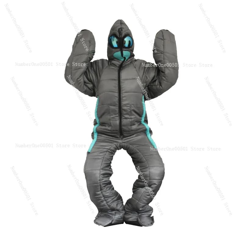 Sacco a pelo a forma umana da passeggio, stile mummia, caldo campeggio, bagaglio a pelo per badante ospedaliero, design alieno