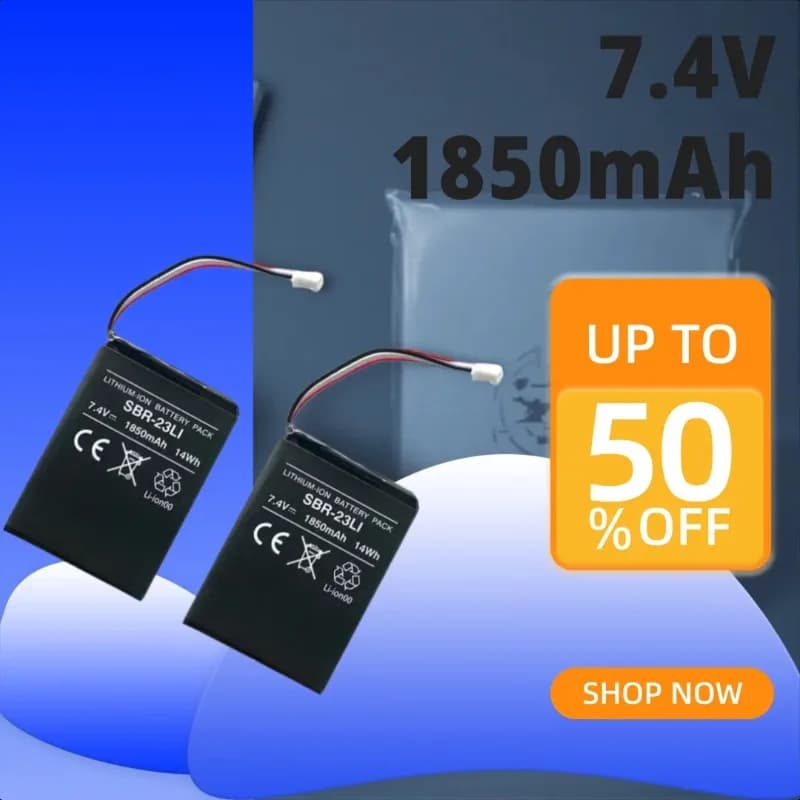 Batteria ai polimeri di litio SBR-23LI 7.4V 1850mAh 14Wh per dispositivo di bellezza, tazza per acqua ricca di idrogeno, batteria per walkie-talkie KC