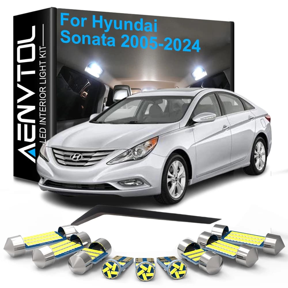 Accessori auto Luci interne a LED Canbus per Hyundai Sonata 2005 2006 2007 2008 2009-2012 2013 2014 2015 2016 2017-2023 2024