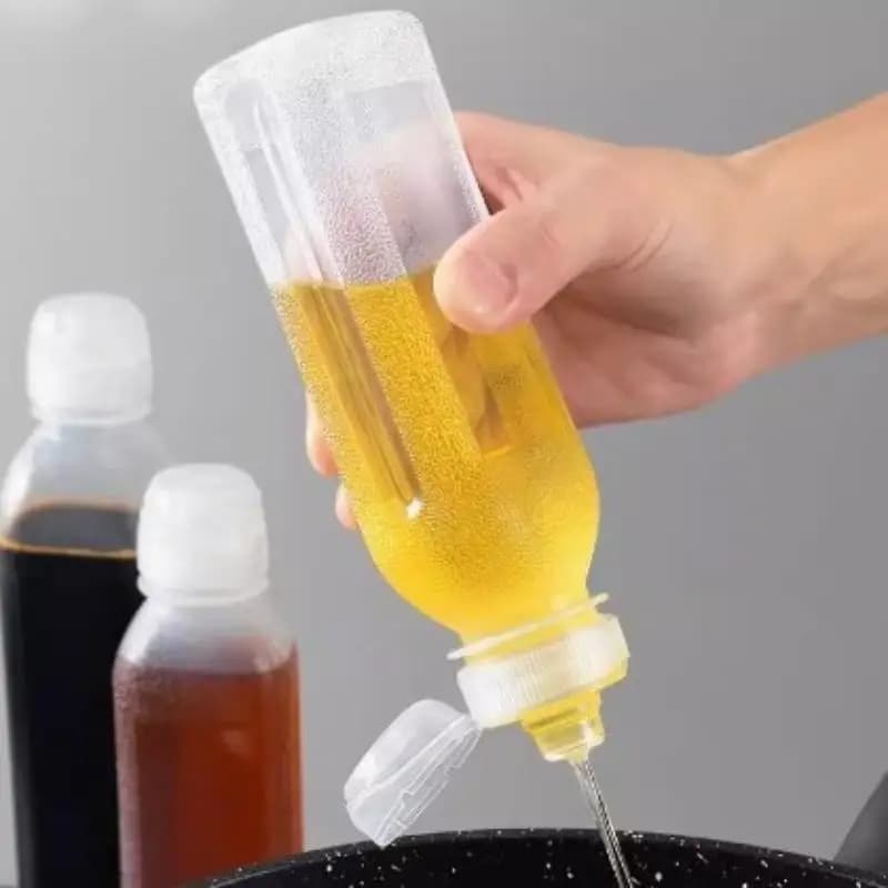4 Pz/set Spremere Bottiglie 300/500ml Distributore di Olio Condimento di Plastica Salsa BBQ Cucina Olio d'oliva Schizzi Bottiglie