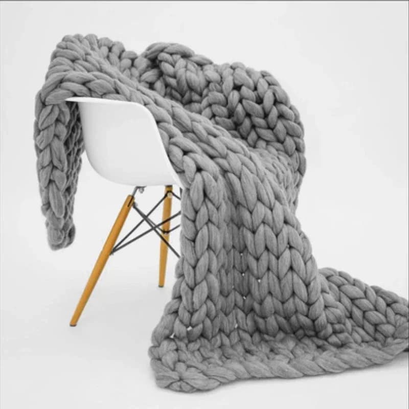 Hot soft big wool blanket knitted hand made beautiful gift for winter sofa bed girl sleeping bag for all seasons