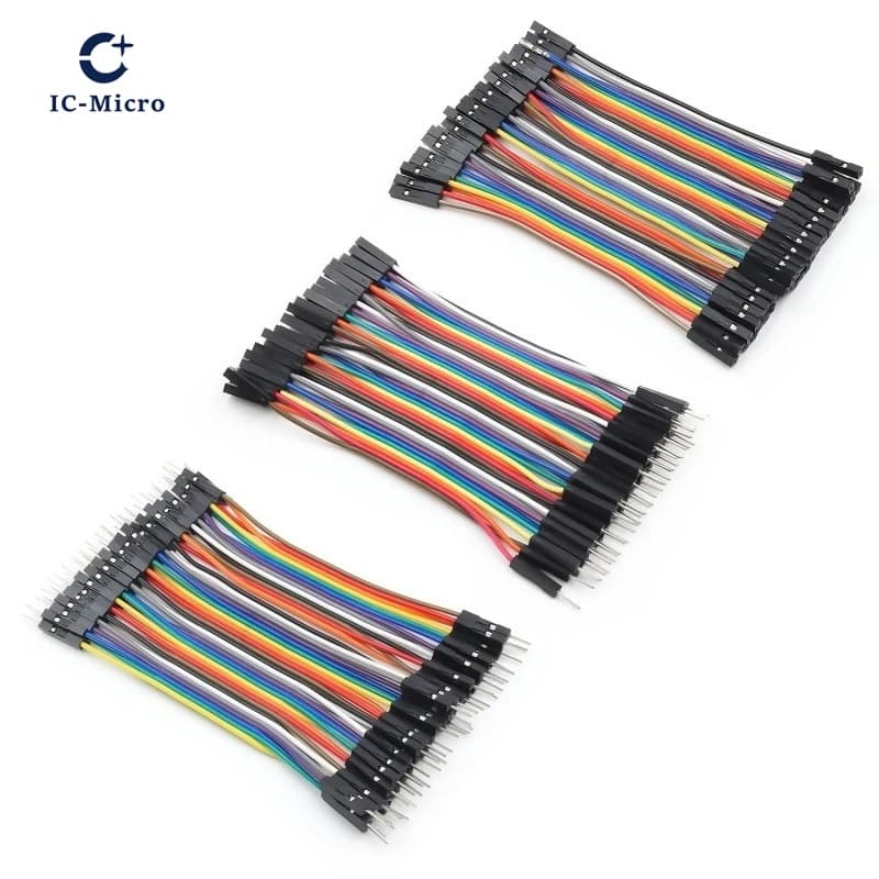 Dupont Line 120 pcs 10 cm Male to Male + Female to Male and Female Jumper Wire Dupont cable for arduino KIT FAI FROM TE