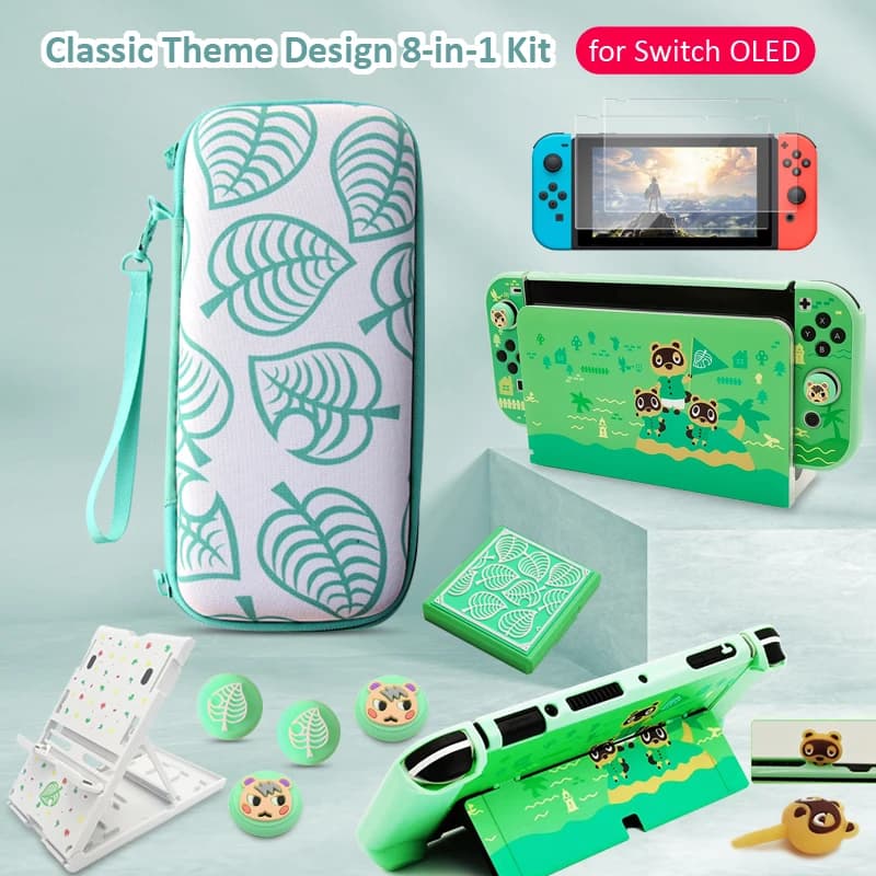 2024 borsa portaoggetti in stile animale per Nintendo Switch custodia protettiva in pelle custodia per il trasporto per Switch OLED accessori per giochi