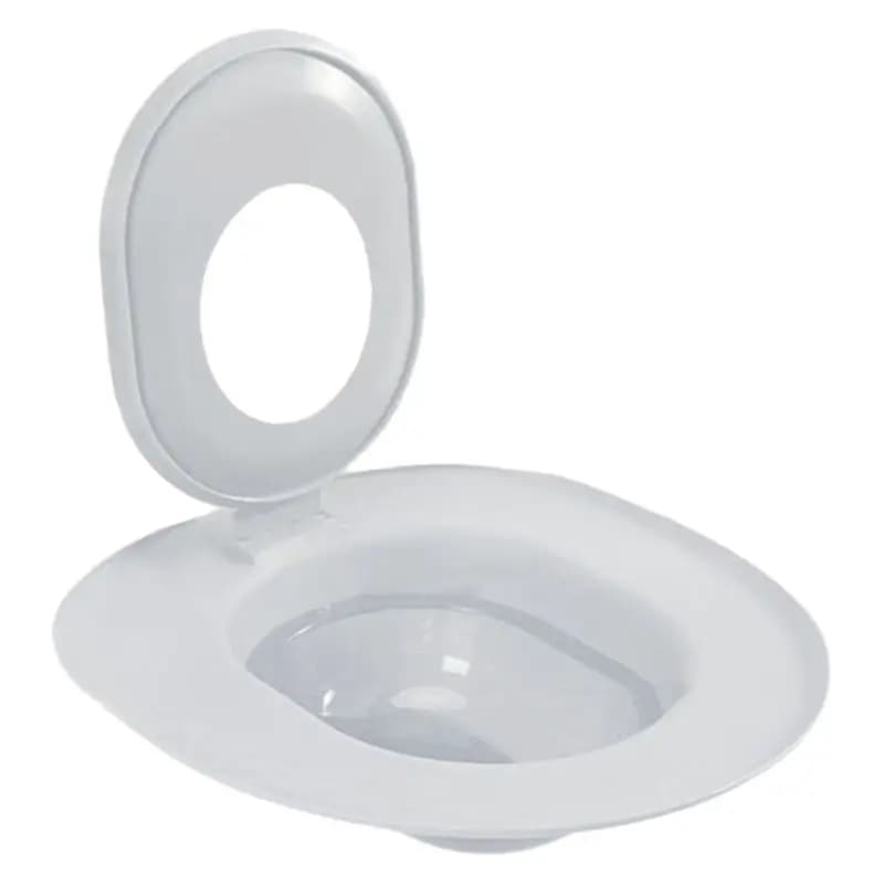 AT84-Smart Sedile per Toilette per Gatti Design Ovale con Funzione Antiscivolo, Include Scatola Porta Pad Grigia