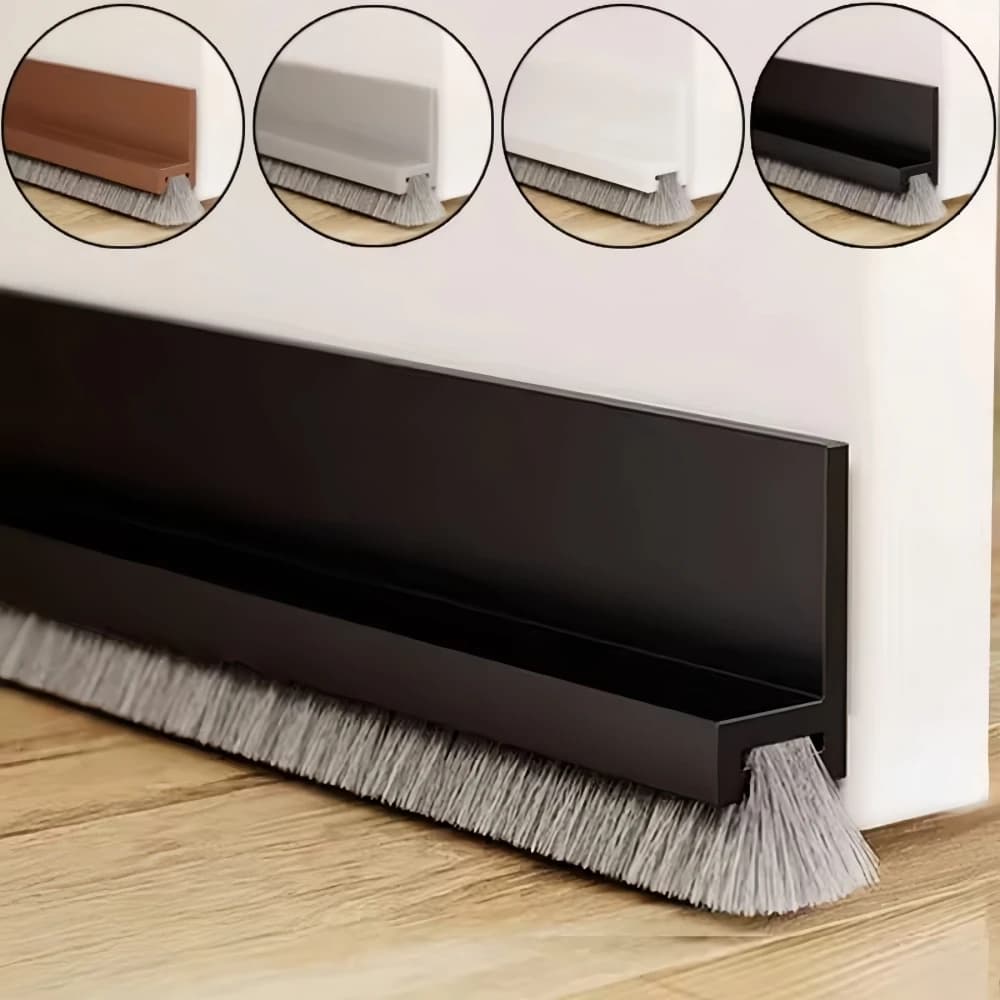 1 pz. Strisce sigillanti per porte da 1m x 3cm, per porte interne ed esterne, strisce sigillanti a spazzola migliorate
