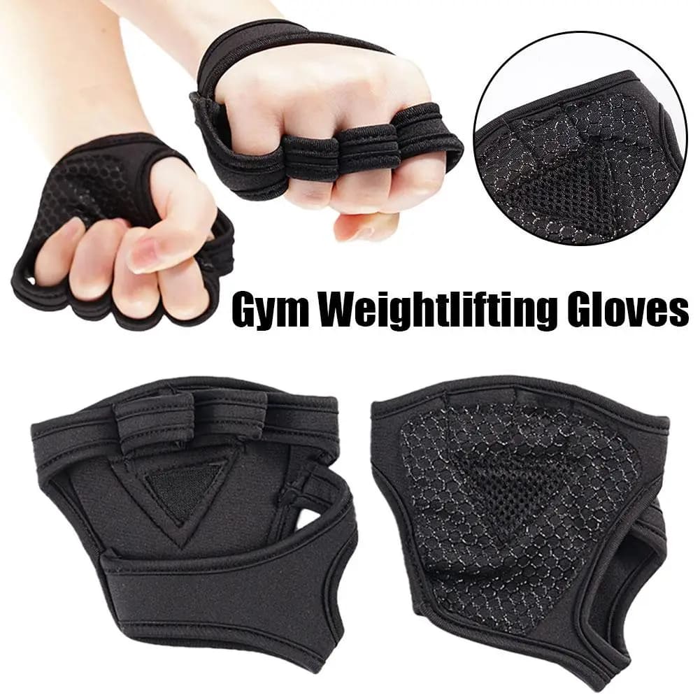 Handheld Protector Gym Gloves for Fitness bodybuilding Bodybuilding Training with Handlebars Weight Gloves Grip Power Lifting Training Sports Support