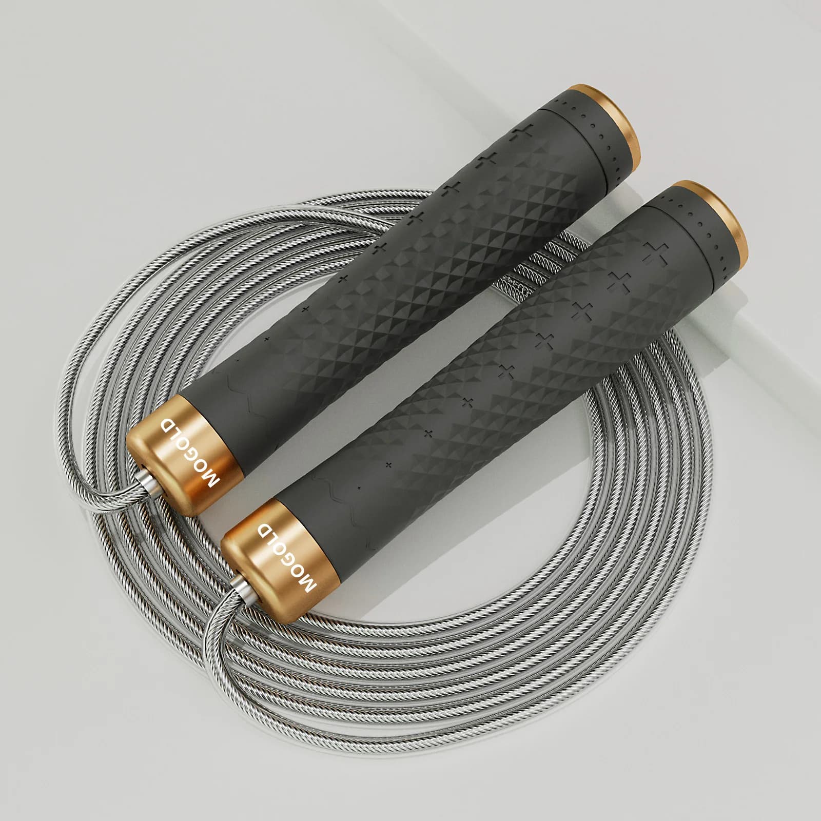 1 pcs MOGOLD new rope to jump steel wire rope to jump sport rope to jump adjustable fitness training special sports equipment