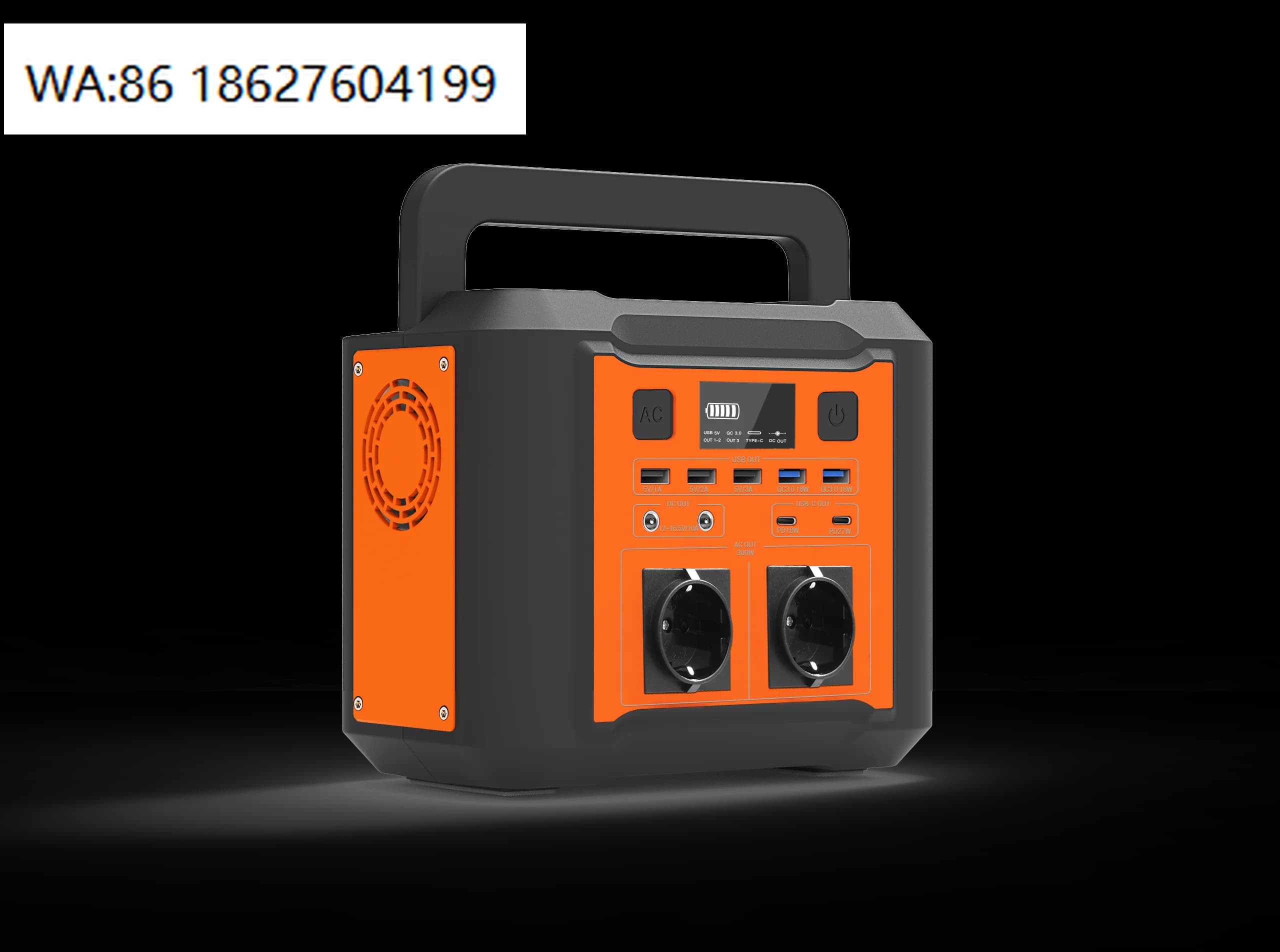 Stazione di Alimentazione Portatile Multi-Porta 300W/350W con Pannello Solare Monocristallino e Inverter per Casa, Campeggio e Emergenze