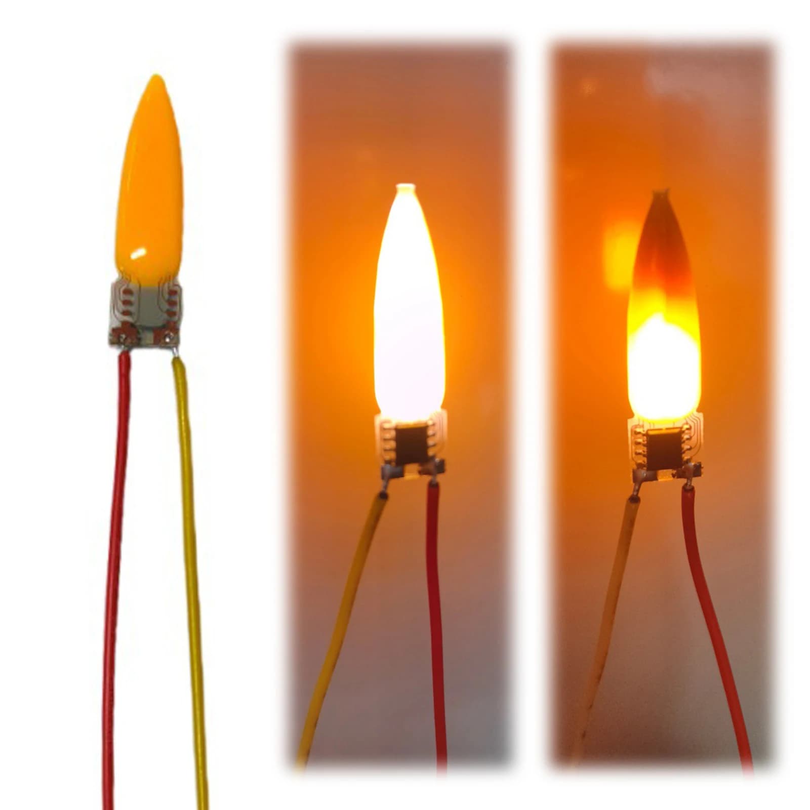 10/5/3 Pezzi Lampadine a Effetto Fiamma 2200K LED, Luci a Diodo Elettriche a Effetto Candela per Decorazioni Feste di Compleanno