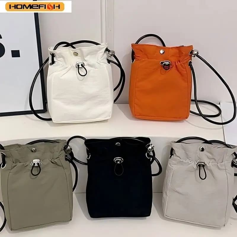 Homefish Nylon Crossbody Bag Soft Mini Phone Wallet Multifunctional Square Shoulder Bag Crossbody Purse Messenger Bag