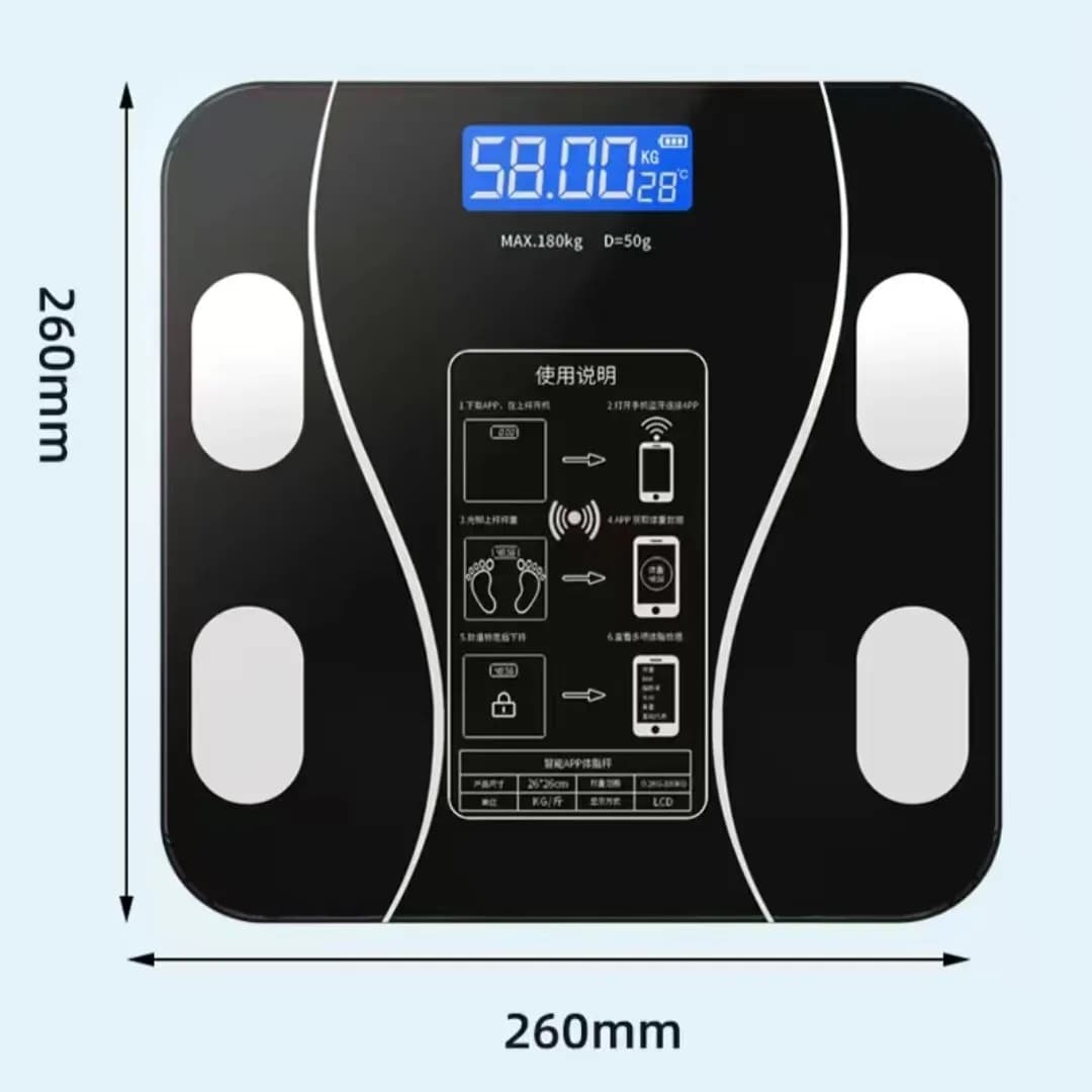 New USB Balance for Body Fat, Intelligent and Precise Budget for Domestic Use, Adult Balance, Small Electronic Balance, Weight Balance Person