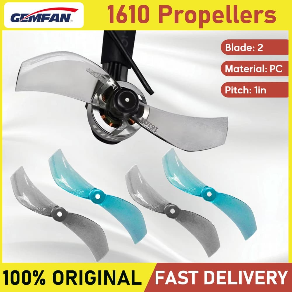 Gemfan 40MM 1610 1610-2 Propeller 1mm 1.5mm Shaft FPV Tinywhoop Mobula7 Racing Drone Replacement Parts