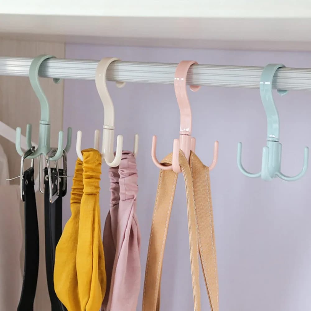 360 ° Hooks Swivel Clothes Hanger Bag for Dressing Shoes Belt Waist Waist Dresses
