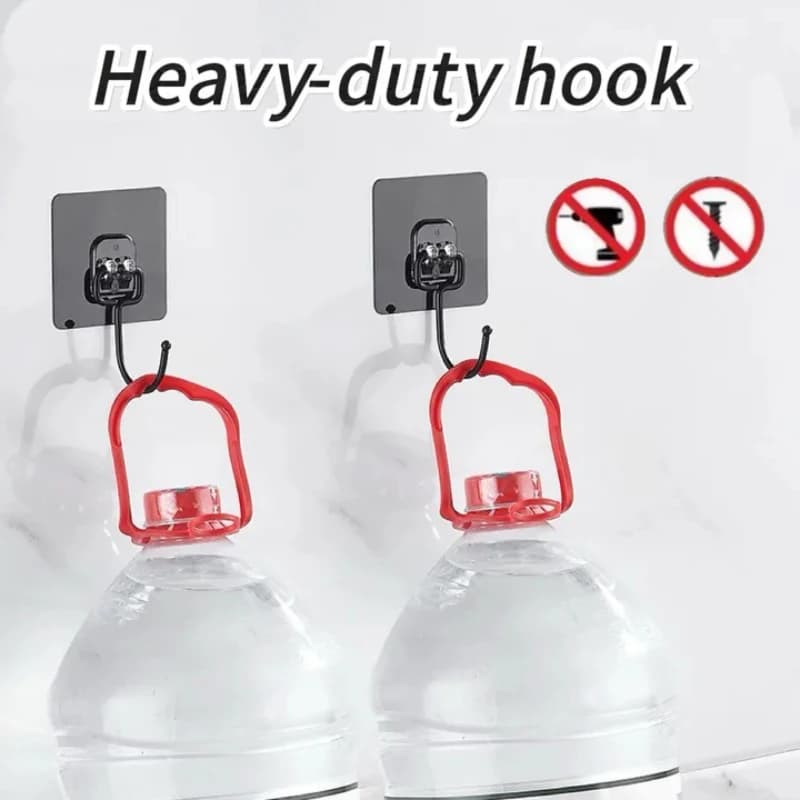 Self Adhesive Hooks Non-Punching Strong Sticky No Trace Wall Hook for Kitchen Bathroom Towel Bags Storage Hanging Holder