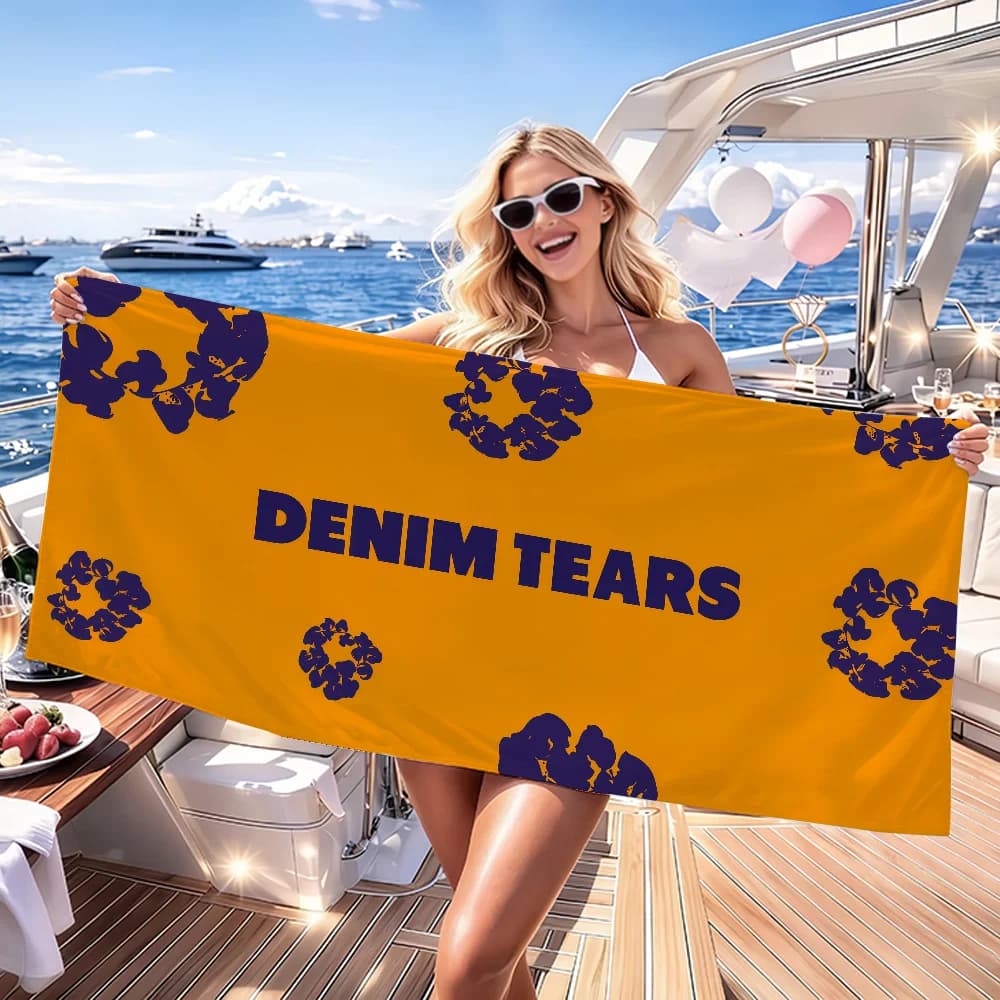 Asciugamano D-Denim T-Tear per Yoga e Palestra, Leggero e Portatile per Nuoto, Spiaggia, Viaggi, Accessori Sportivi, Antisabbia