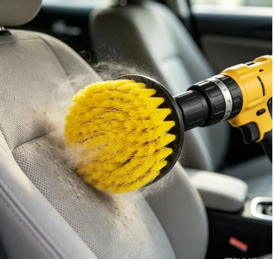 Brush Drill Brush Attachment Power Scrubber Tools For Cleaning Carpet & Leather And Upholstery Soft Cleaning Brush Accessories