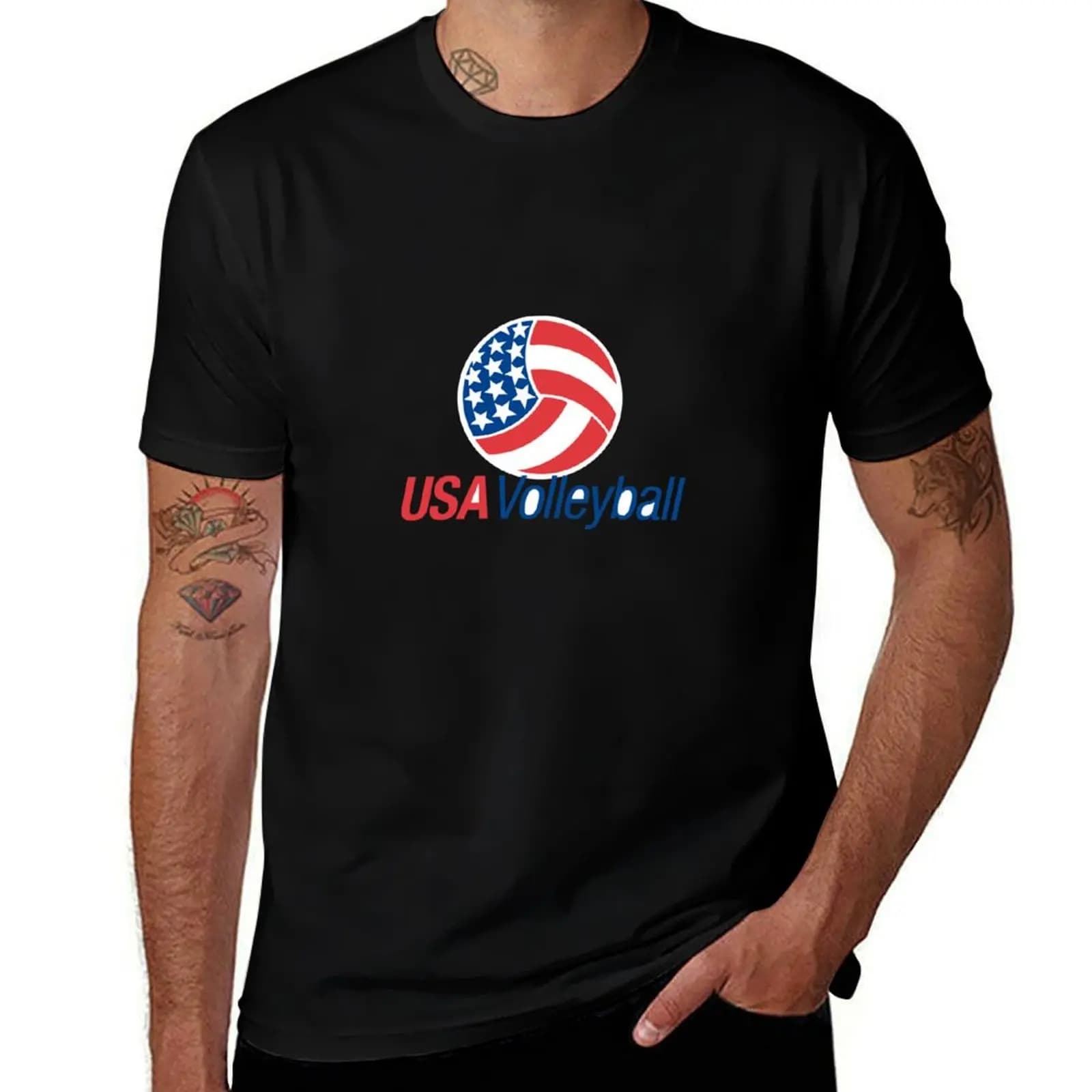 USA Volleyball T-shirt, Fashionable Casual T-shirt