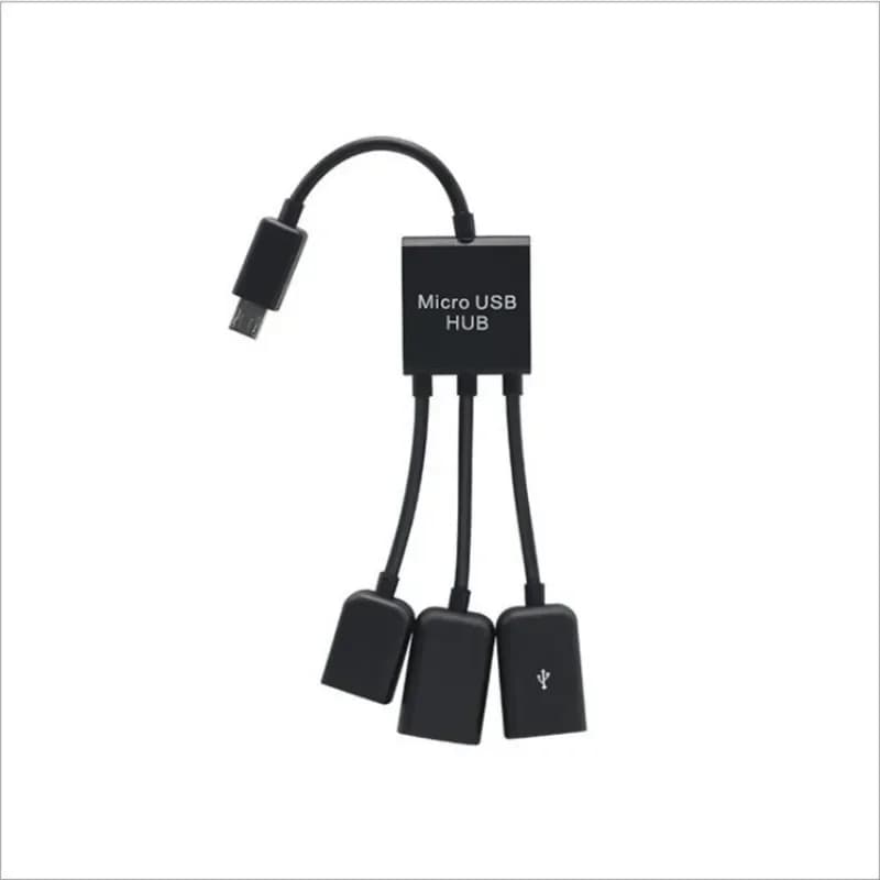 3 in 1 Micro USB Type C HUB Male to Female Double USB 2.0 Host OTG Adapter Cable For Smartphone Computer Tablet 3 Port
