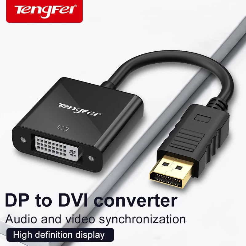 DisplayPort a DVI Cable Adapter Display Port convertitore da DP a DVI HD 1080p maschio a femmina per PC Laptop HDTV Monitor proiettore
