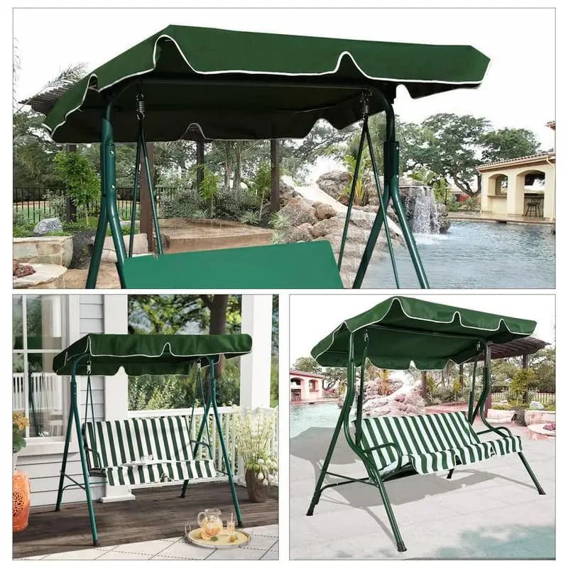 Porch Swing Awning Replacement Waterproof Swing Canopy Garden Outdoor Patio Hammock Swing Awning UV-resistant Awning Top