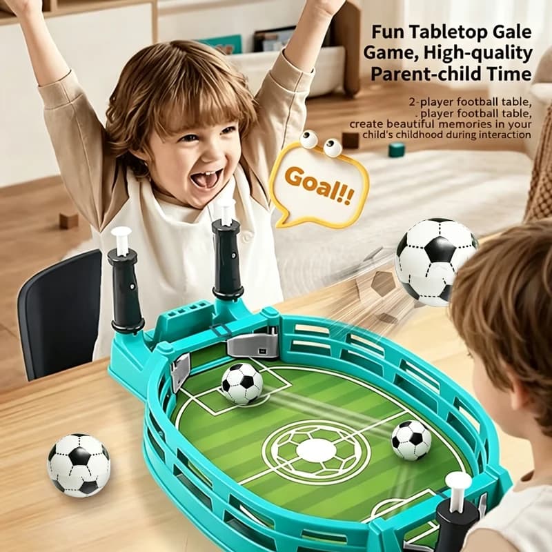 2 Player Tabletop Soccer Game, Mini Desktop Football Battle Toy, Interactive Educational Board Game for Kids