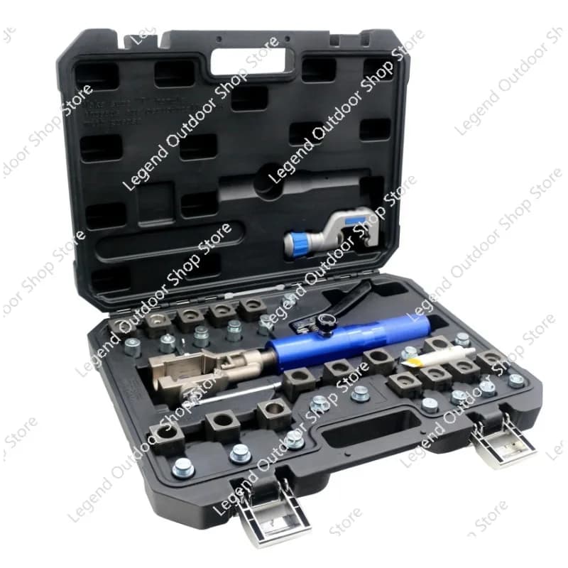 UNIVERSAL HYDRAULIC FLARING TOOL SET IG-72485 WITH GM TRANSMISSION COOLING LINE DIES AND ADAPTERS FOR BRAKE LINE