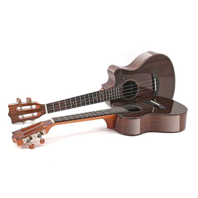 Ukulele per Principianti, Adulti e Bambini, Strumento a Corde in Legno, 23/26 Pollici, Angoli Smussati, 19 Toni, 4 Corde