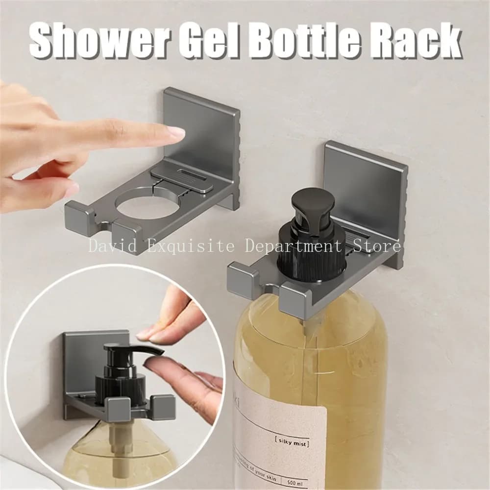Portabottiglie per shampoo Portabottiglie universale regolabile per gel doccia Porta dispenser per sapone con gancio portaoggetti Accessori per il bagno