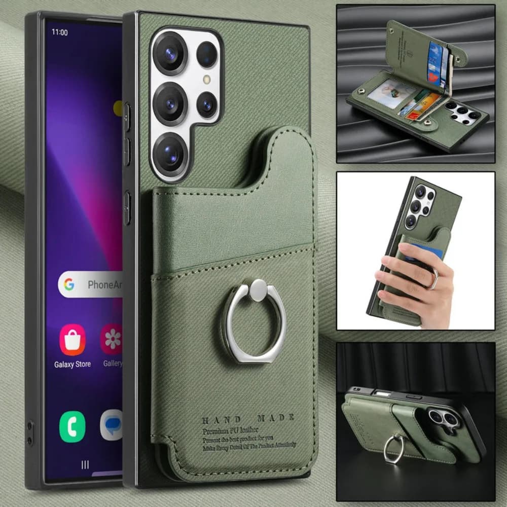 Custodia Posteriore per Samsung Galaxy S26 Ultra 5G RFID in Pelle con Funzione Portafoglio, Cover per Samsung S26 Plus, Custodia per Telefono S26 Pro S26 Edge