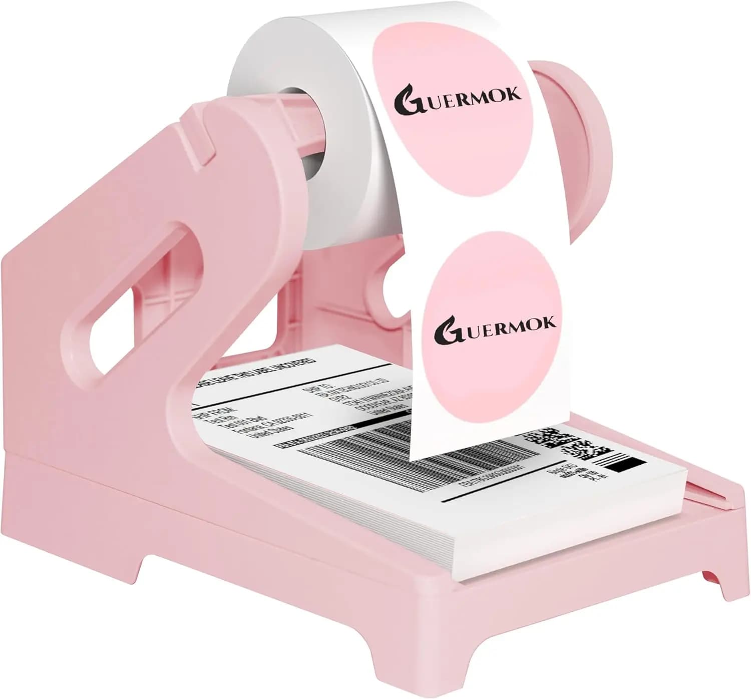 Supporto per etichette termiche per rotoli e pieghevoli, adesivi fragili, supporto per stampante da tavolo, accessorio per ufficio domestico, rosa