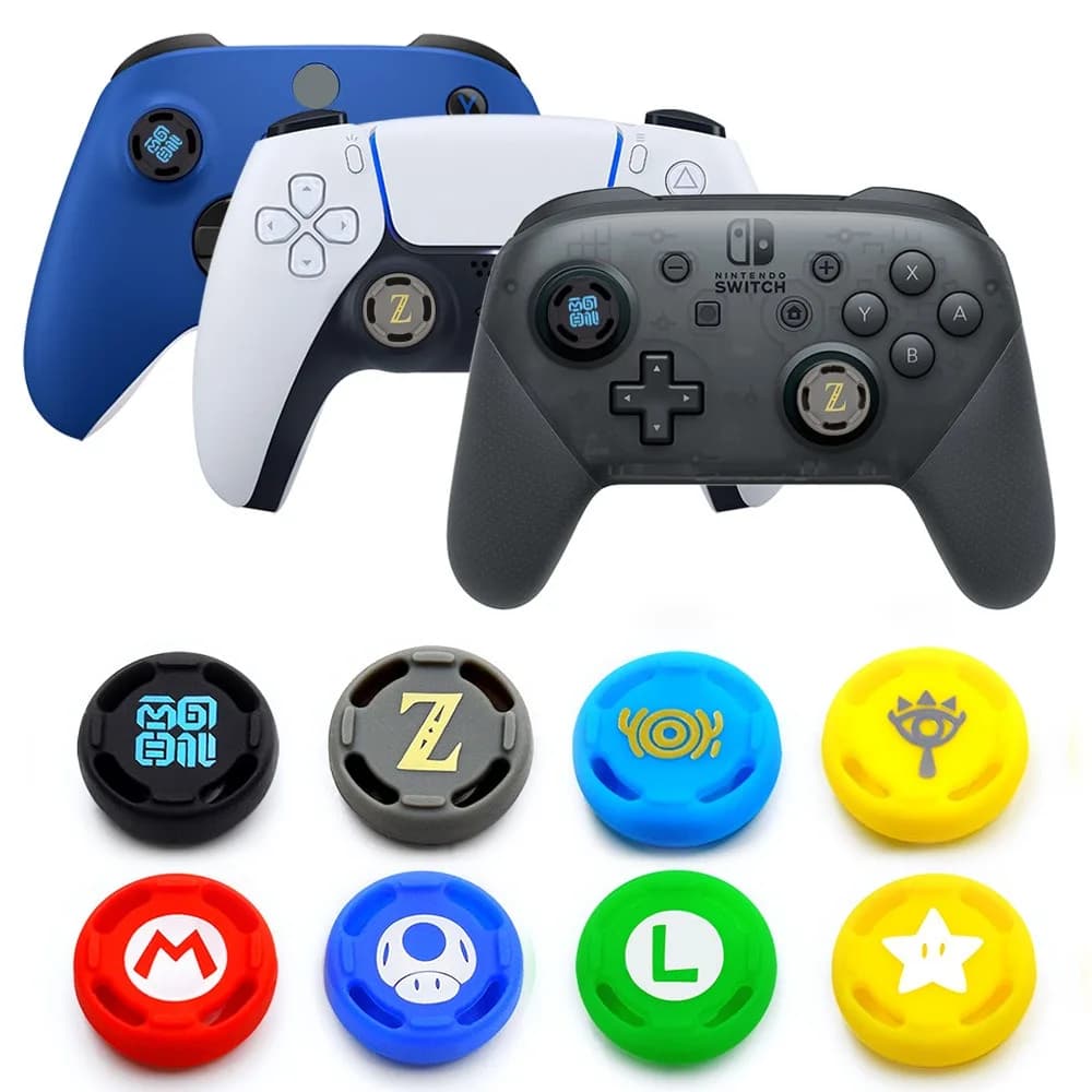 16 Pezzi Copri-Joystick in Silicone per Controller PS5 PS4 Xbox One Switch Pro Accessori