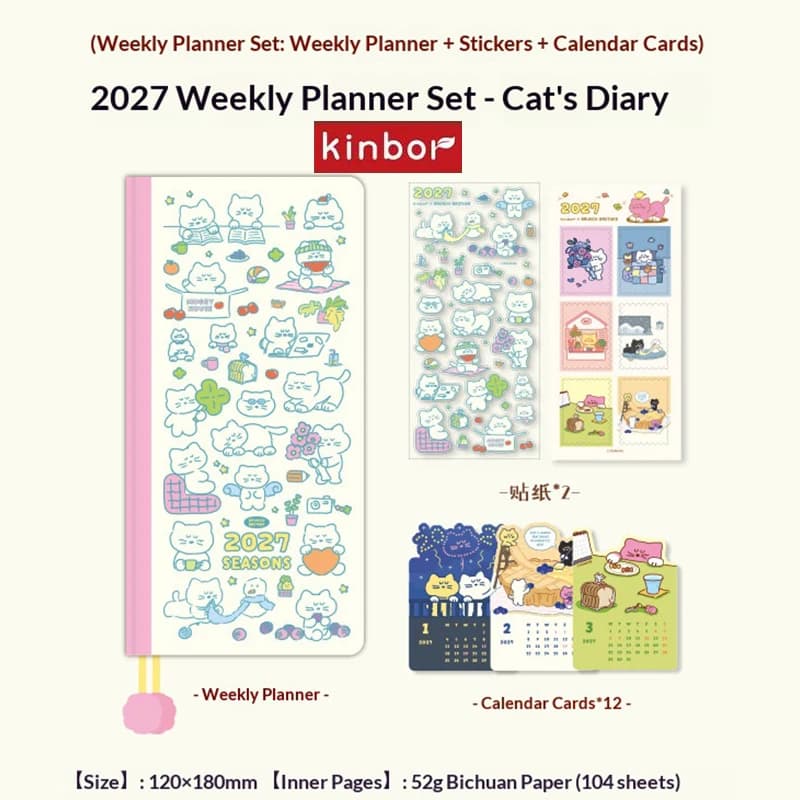 2027 Pocket Size 2027 Weekly Planner 91x185mm Lightweight 52g Notebook for Daily Scheduling On-the-Go Organizer Book Goals Habit