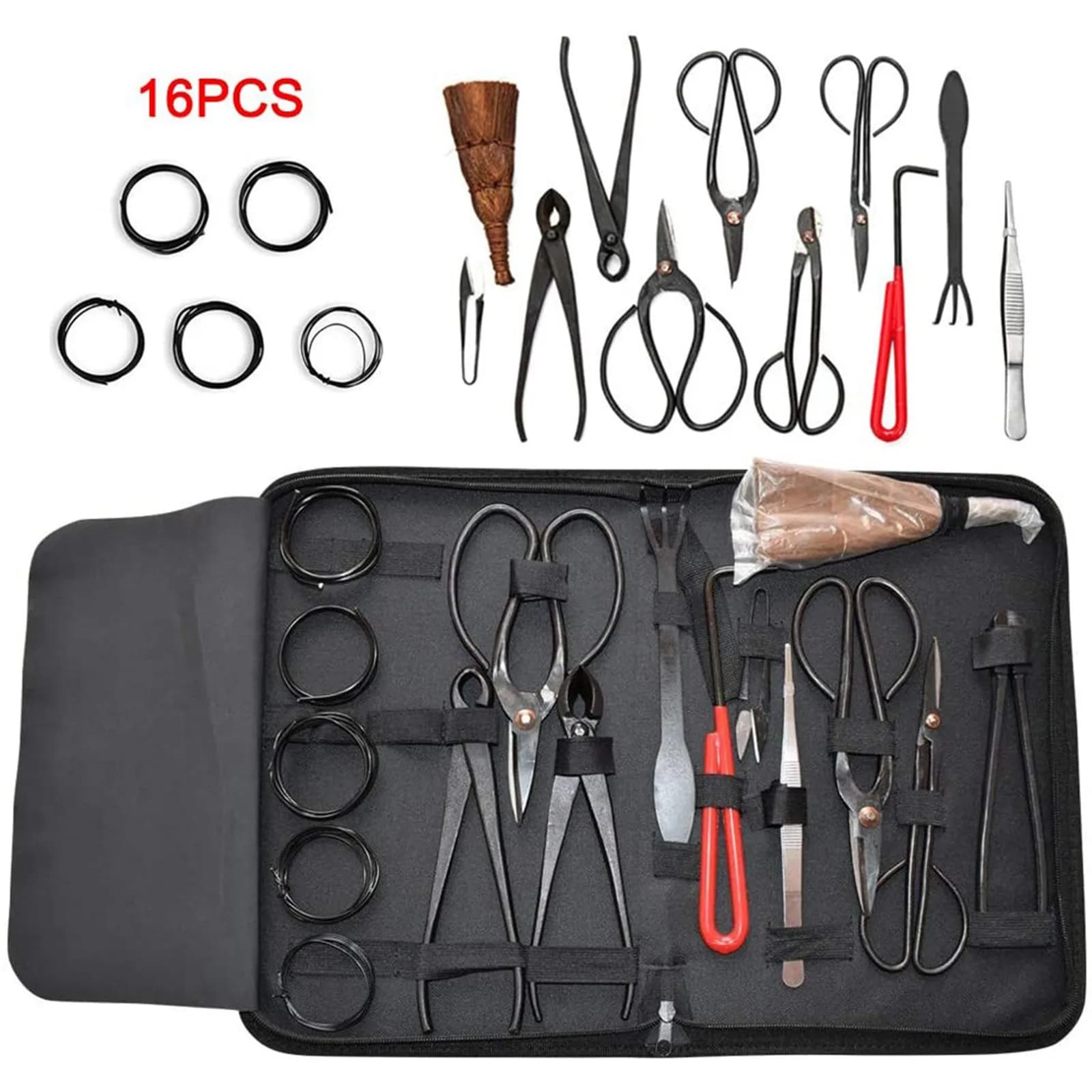 16 pieces scissors for bonsai pruning shears set extended shears for garden pruning tools tools for bonsai styling