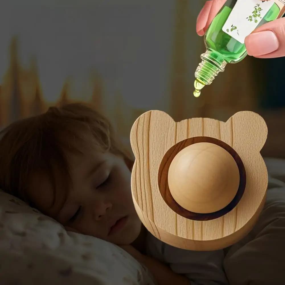 Diffusore di Oli Essenziali a Sfera in Legno, Diffusore Passivo Rotondo per Aromaterapia, Ideale per Ufficio, Casa, Auto, Spa