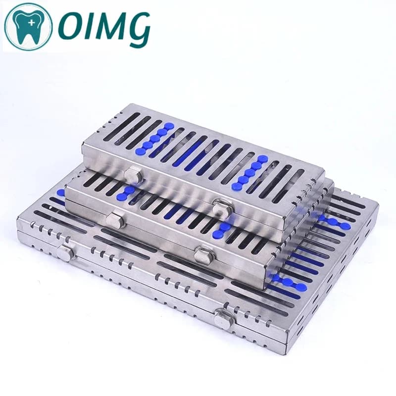 Cremagliera per sterilizzazione dentale Scatola per sterilizzazione chirurgica autoclavabile Vassoio per disinfezione di frese per cassette dentali