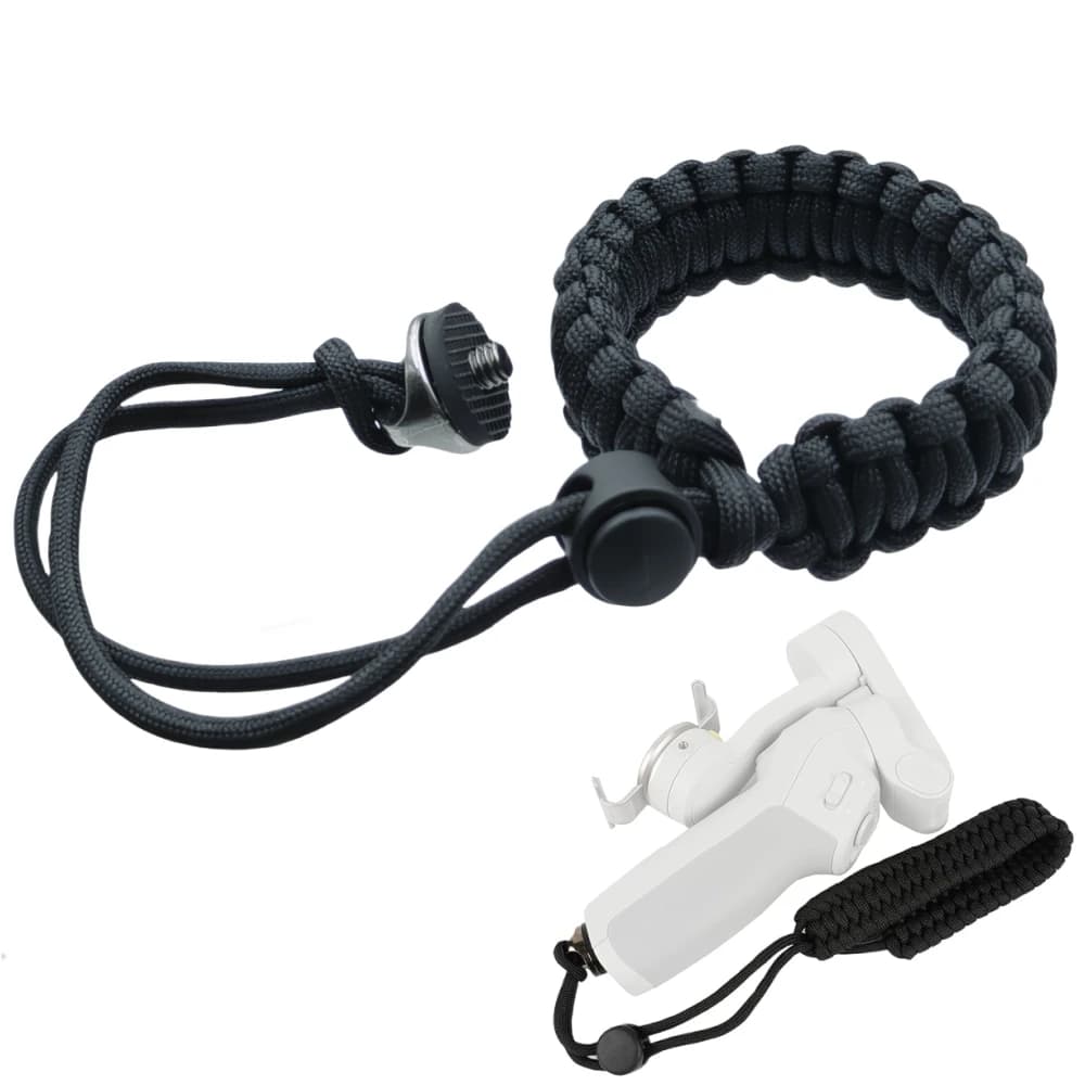 Cinturino di sicurezza antifurto regolabile in nylon con base a vite in metallo da 1/4 per fotocamera Insta360 X5/X4 Dji Action 5 4 Pro