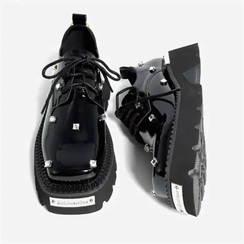 Women's Moccasins Crystal Platform Shoes Mary Janes Robust 2025 Sports Sandals Casual Sneakers Trendy Women's Strings