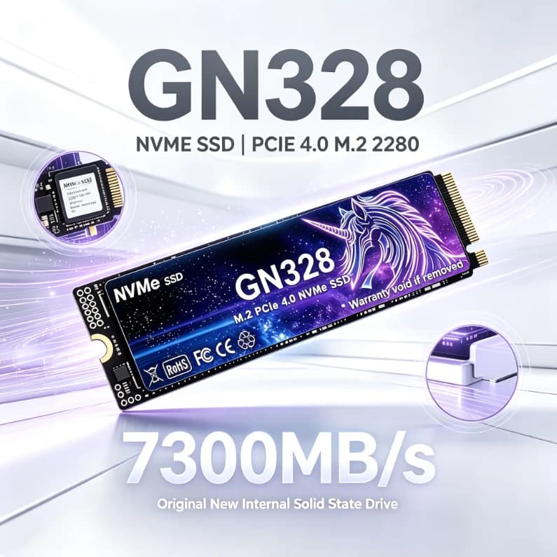 Original GN328 Portable External NVMe SSD 500GB-4TB PCIe Gen4 High Performance Solid State Drive Fast Storage for Laptop Desktop