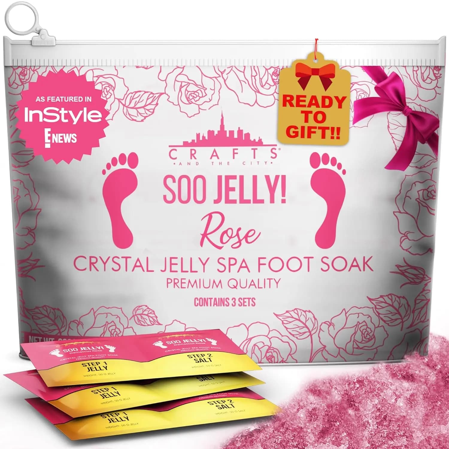 Relaxing Pediluvio at the Rose of Damascus - Hydrating Spa Gel for Tired Feet, Lenitive Bath Gel