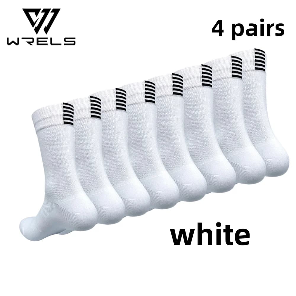 4 pairs Cycling Socks Running Quick Dry Medium Cylinder Men and Women Sports Fitness in the Tube