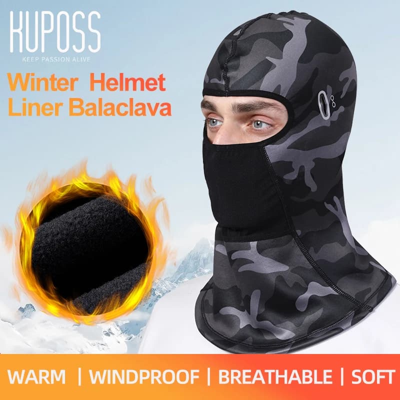 KUPOSS Warm Winter Scarf Sundam Full Face Mask Fishing Skiing Hiking Bike Mask Breathable Windscreen
