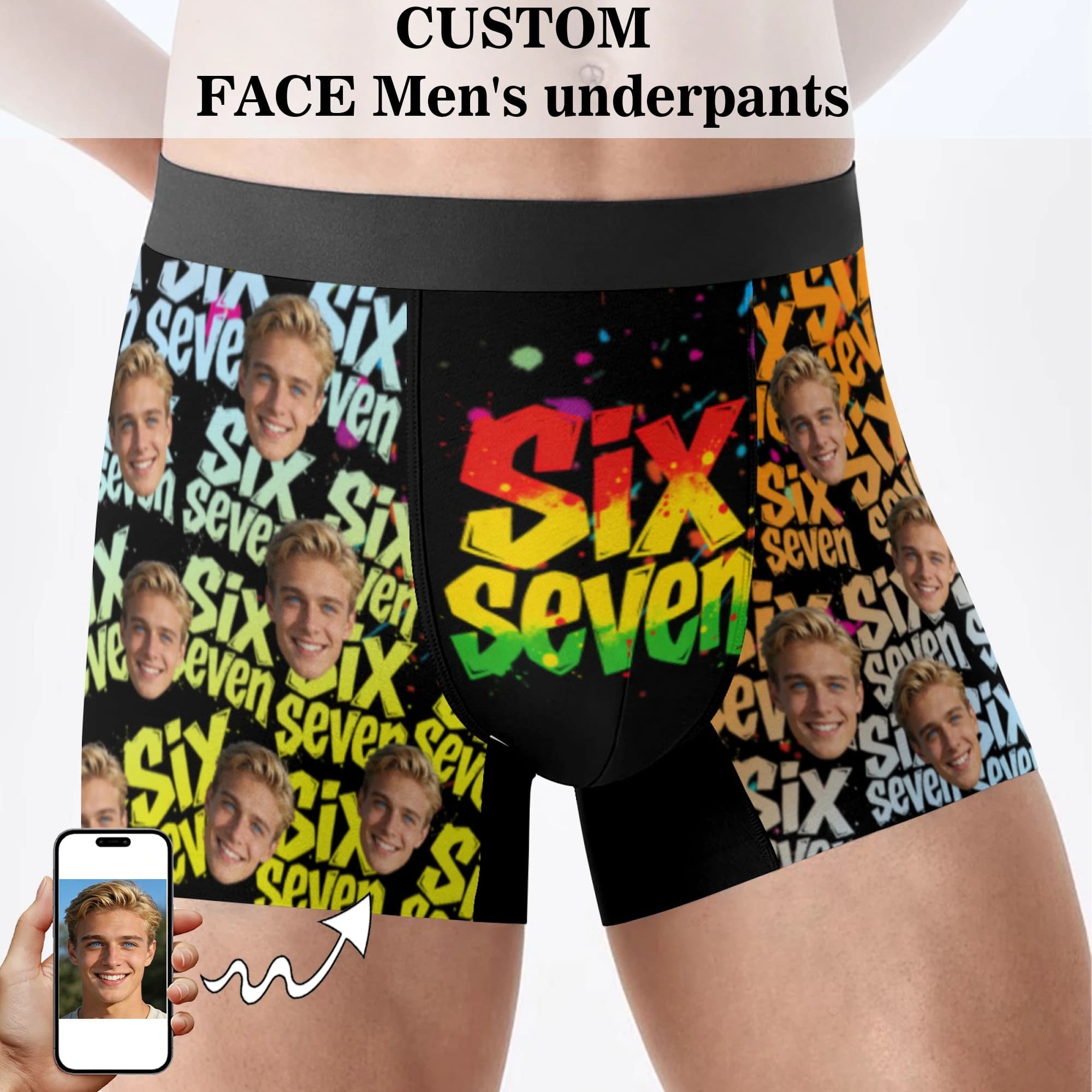 Boxer Personalizzati con Foto del Viso, Slip a Cuore Personalizzati, Regalo di San Valentino per Marito, Anniversario