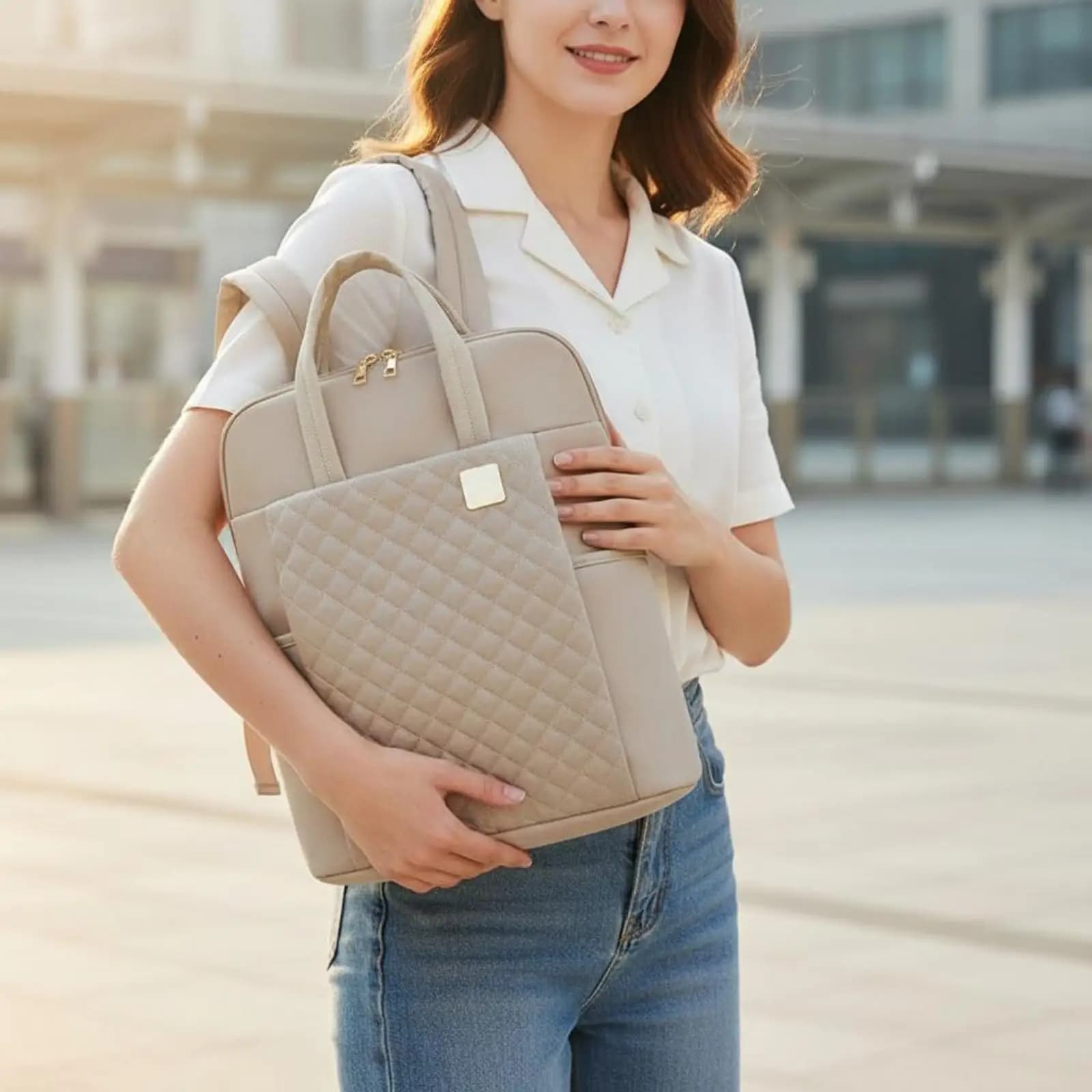 Large Capacity Women Travel Luggage PU Polyester Lining Backpack for Scale Storage Schoolbag Weekend Getaway