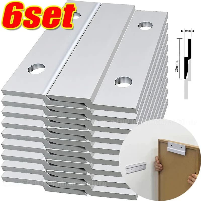 Z Shaped Wall Mount Aluminum Alloy Picture Hanger Rustproof Easy Install Universal Hook Secure Hang Photo Mirror Wall Hardware