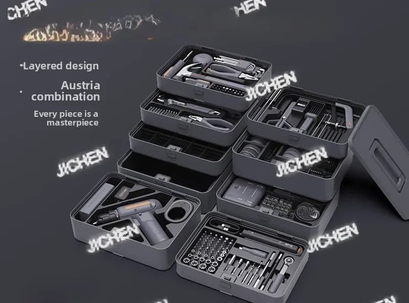 Set di cassette degli attrezzi per hardware domestico Strumenti di manutenzione multifunzionali Set completo di strumenti